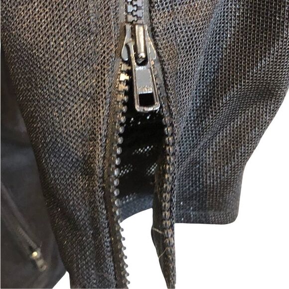 First Classics Men’s XL Black Padded Polyester Mesh Moto Jacket - Picture 5 of 14